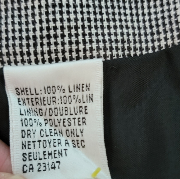 Talbot's Women's Irish Linen A-Line Skirt Sz 12 Gray/Plaid Checked Career Office - Picture 8 of 9